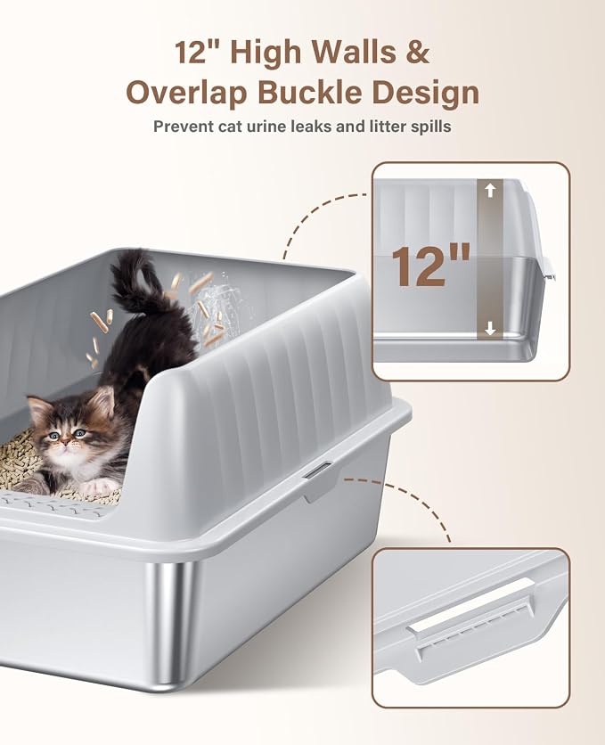Stainless Steel Cat Litter Box XL - Image 3