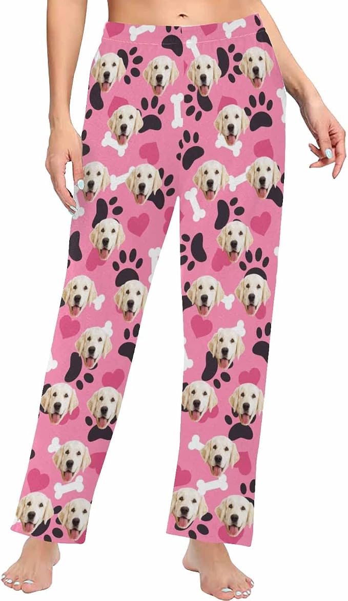 Custom Face Pajamas Pants Personalized Nightwear Bottoms by MyPupSocks
