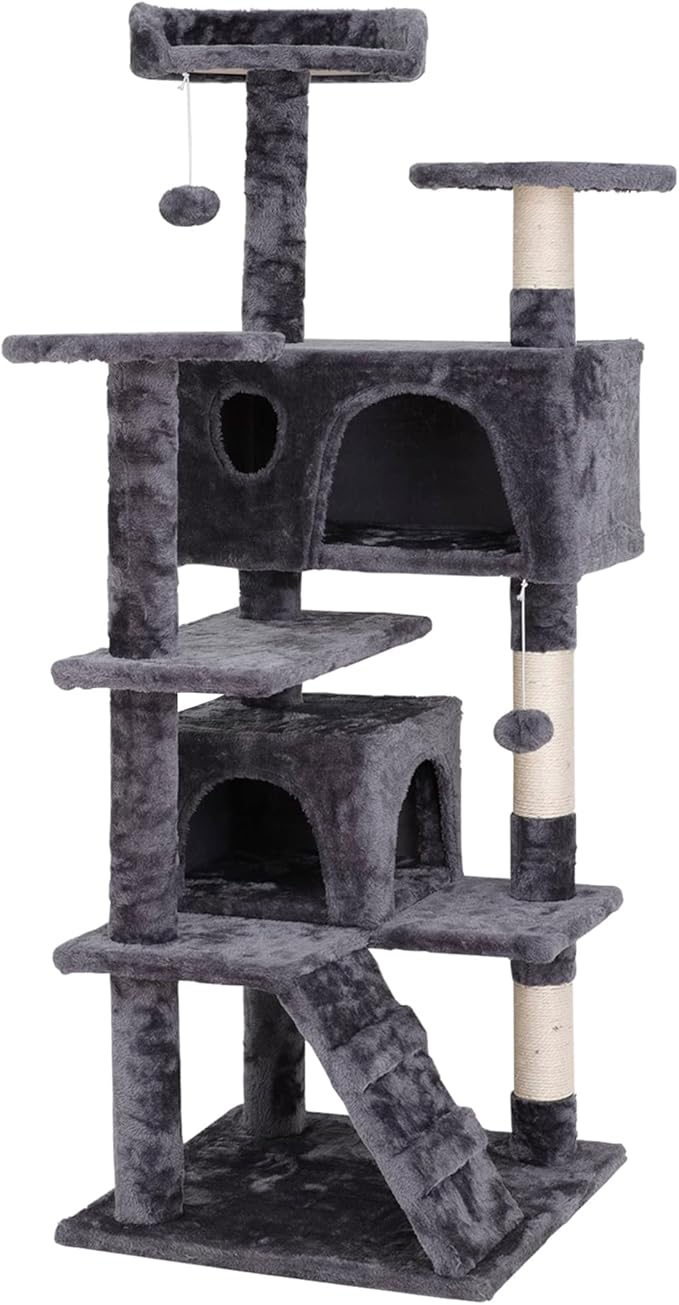 ZENY 54 Inch Cat Tree, Indoor Cat Tower Condo, Pet Cat Furniture by ZENY