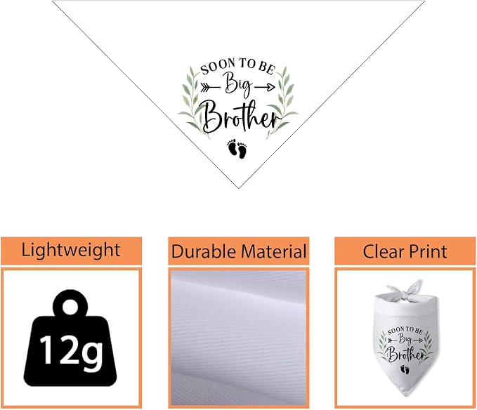 Soon to Be Big Brother Dog Bandana Baby Announcement Dog Gender Reveal Outfit - Image 3