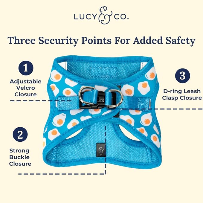 Lucy & Co. Eggcelent Step-in Cat Harness & Leash Bundle – Reflective, - Image 4