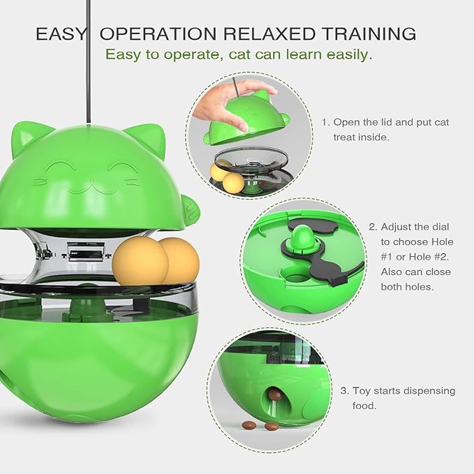 Cat Toy for Indoor Cats Wobble KittenTreat Dispensing Ball Food Dispenser - Image 5