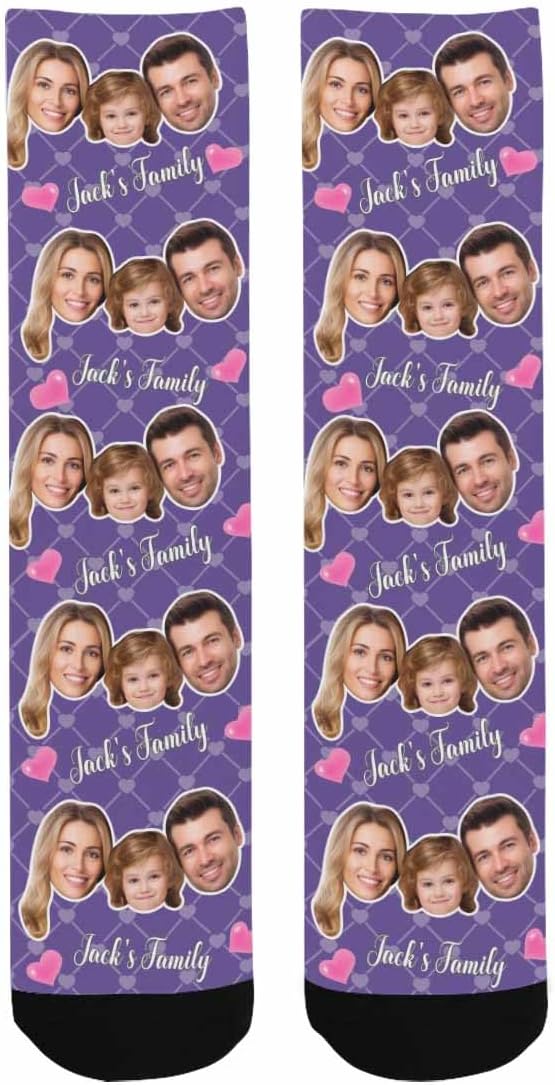 Artsadd Custom Face Socks for Women Men Cat Dog Lovers, Customized Unisex Funny - Image 4