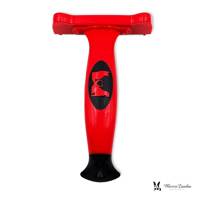 Warren London Deshedding Brush for Large Dogs, Long Hair | 4″ Stainless ¼″ - Image 2