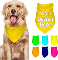Dog Bandanas Custom Boy and Girl Dogs Scarf Add Your Design Personalized Pet by VYXONIA