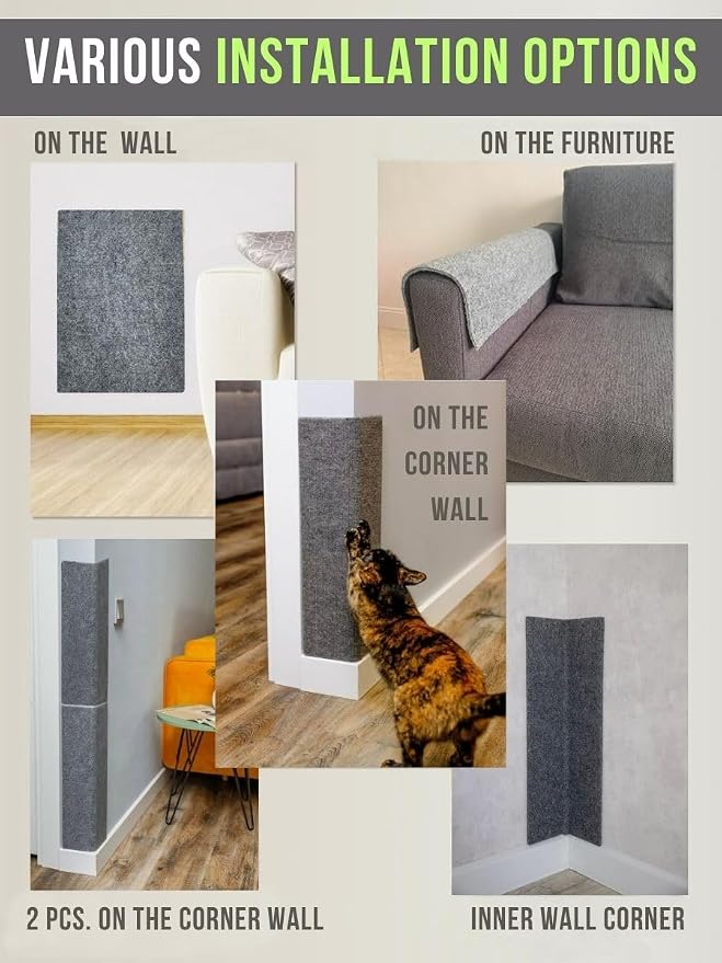 Corner Cat Scratcher – Wall Mounted Cat Scratcher – Cat Wall Scratch Pad – - Image 5