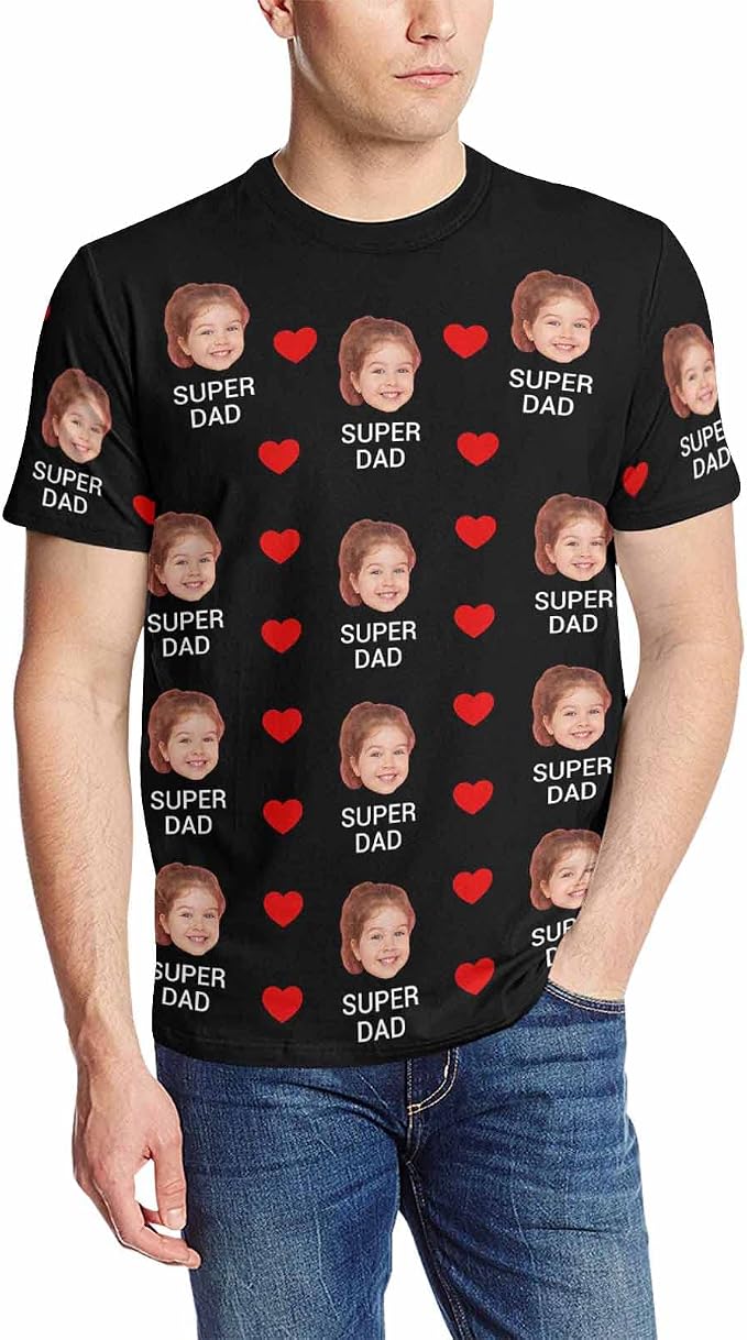 Custom T Shirts with Face Photo Text Pet Shirt by Artsadd