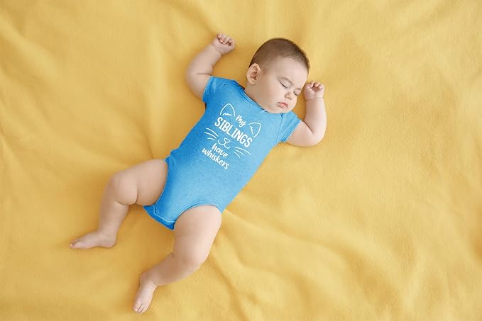 AW Fashions My Siblings Have Whiskers Baby Bodysuit Funny Cute Infant Outfit - Image 5