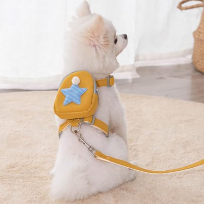 Pet Harness Leash Set, Cute Backpack Cat Vest Belt Leash Snap Design Pet - Image 6