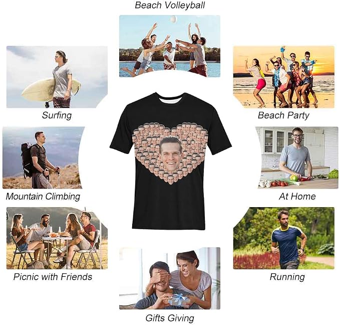 Custom T Shirts with Face Photo Text Pet Shirt - Image 5