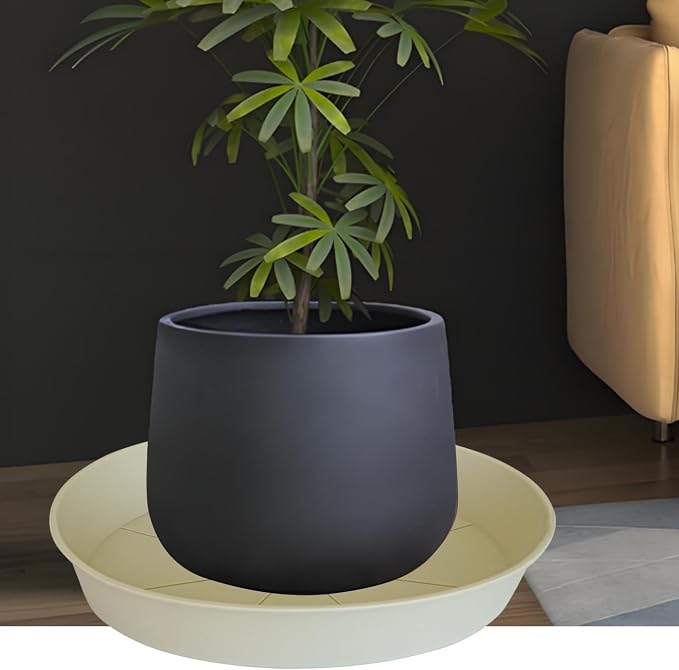 2 Pack of 18 19 inch Plant Saucer Drip Tray, Heavy Duty Deep Plant Saucers - Image 4