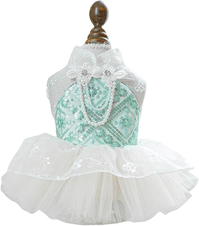 Fashion Sweet Puppy Dog Blingbling Princess Skirt Pet Dog Lace Cake Camisole by MaruPetyourkidsfriends