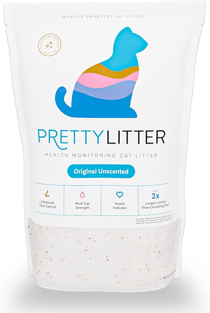 PrettyLitter Health Monitoring Cat Litter | Lightweight & Low Tracking by PrettyLitter