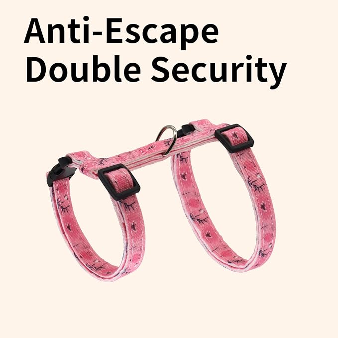 Cotton Cat Harness and Leash Set, Escape-Proof Adjustable Soft Harness - Image 2