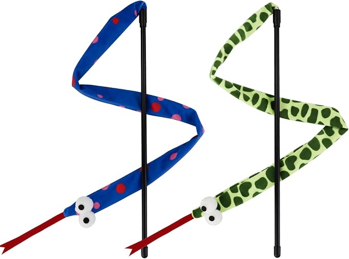 Andiker Cat Wand Toy, 44 Inches Plush Cats Snake Toys - Image 7