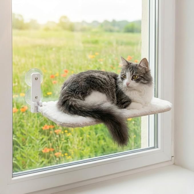 Smttzion Cat Window Perch for Large Cats, Heavy Duty Cat Hammock Window Seat - Image 4