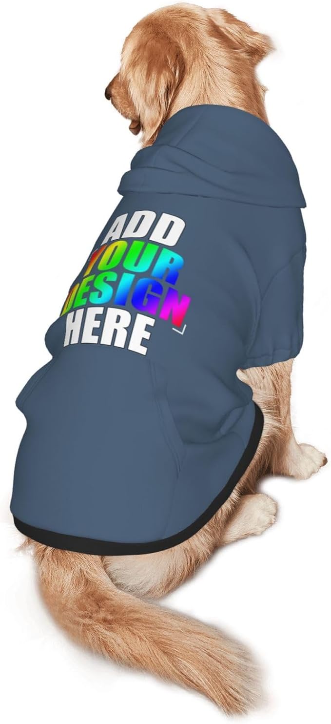 Custom Dog Hoodie with Text Photo, Personalized Pet Clothes Sweatshirt - Image 2