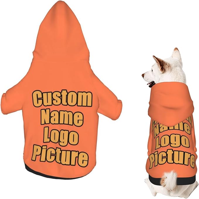 Custom Dog Hoodies for Small Dogs Costume Xmas Pajamas Outfit Pullover Winter by AEKSCOH