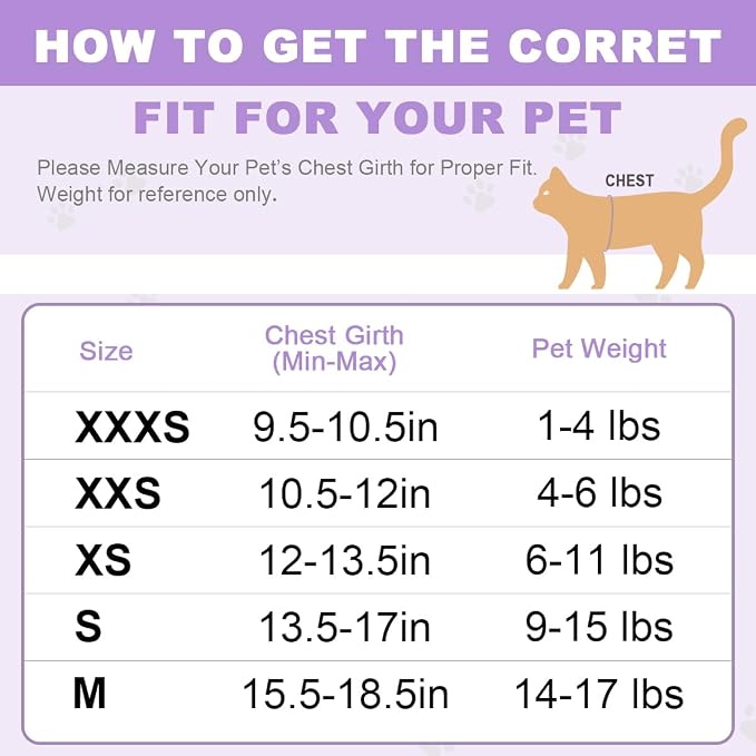 Cat Harness and Leash Set, Escape Proof Kitten Harness, Step in Adjustable Soft - Image 6
