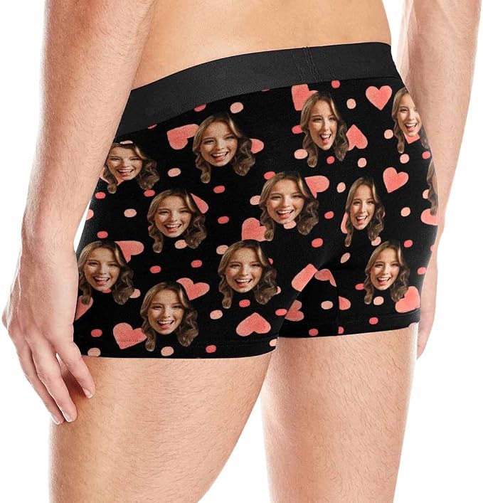 M YESCUSTOM Custom Faces Funny Short Briefs Gift - Image 4
