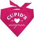 Cupid's Wingman Valentine's Day Dog Bandana by TeesTails