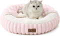 Cat Bed with Hooded Blanket, Round Fluffy Anti-Anxiety Pet Bed by COZYKISS