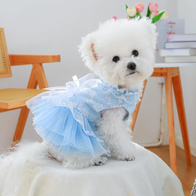 Fashion Sweet Puppy Dog Blingbling Princess Skirt Pet Dog Lace Cake Camisole - Image 6