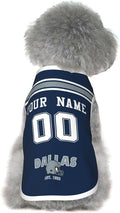 Dallas Dog Clothes Jersey Pet Jersey Customized Any Name & Number S-5XL by Tiffur