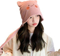 Women's Teen Girls Knitted Cat Kitty Cuffed Beanie Hat Winter Outdoor Stretchy by Unknown