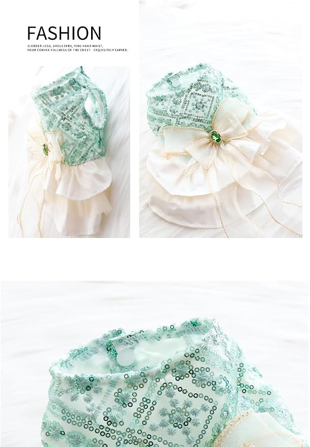 Fashion Sweet Puppy Dog Blingbling Princess Skirt Pet Dog Lace Cake Camisole - Image 5
