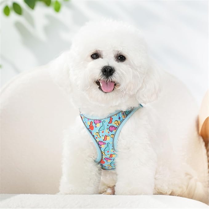 Step in Dog Harness No Pull Dinosaur Adjustable Soft Mesh Padded Reflective Pet - Image 5