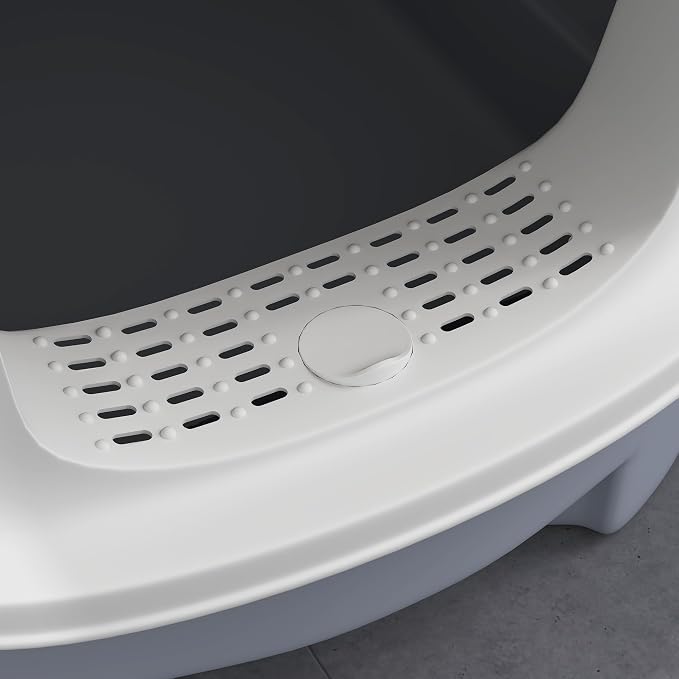 PawHut Cat Litter Box with Lid, Covered Kitty Litter Box Enclosed with Scoop - Image 9