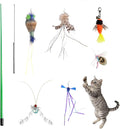 Long 30in - Cat Wand Toy - - Include Cat Wand and 6PCS Feather Insects Refills by Unknown