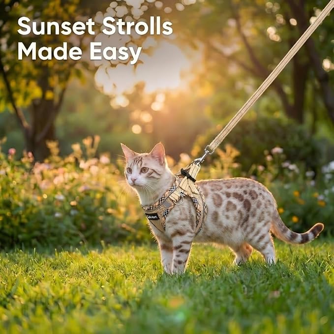 Cat Harness and Leash Set for Walking, Escape Proof Adjustable Soft Mesh Kitten - Image 8