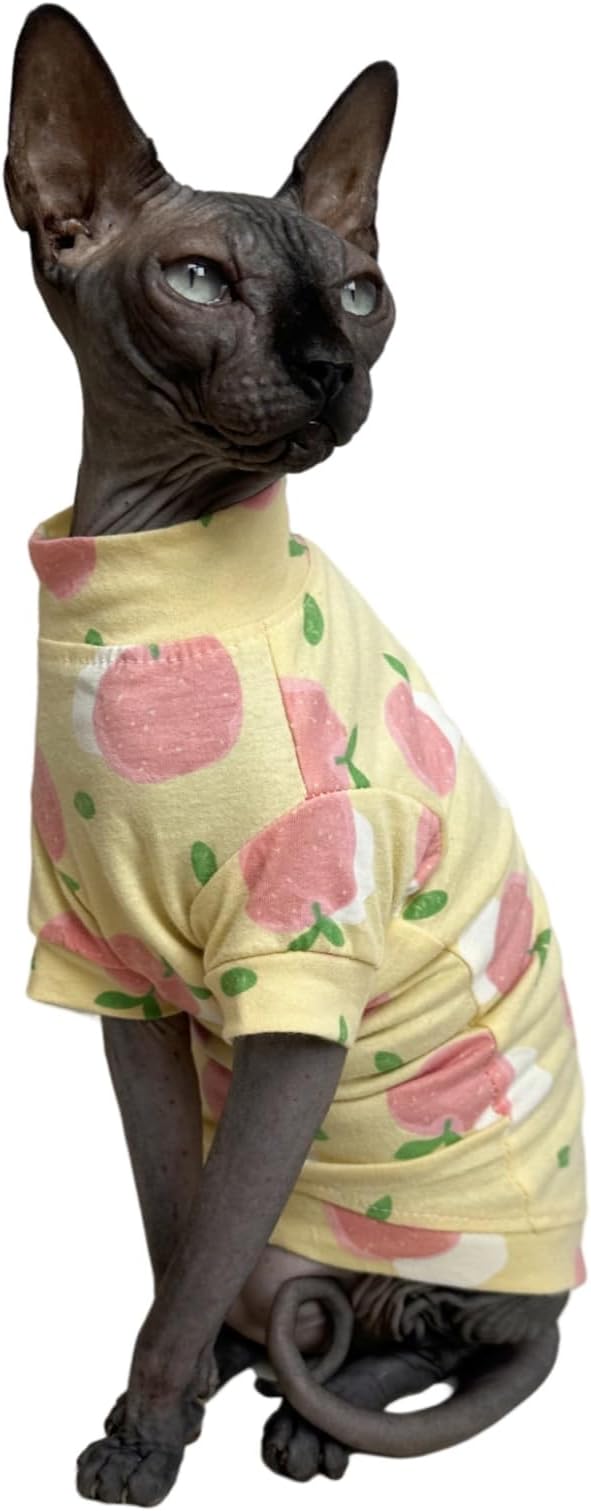 Limited Edition Sphynx Cat Cotton T-Shirts Hairless Cat Sweatshirt Pet Kitten - Image 3