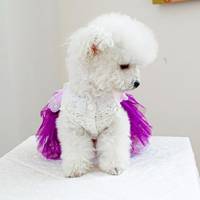 Fashion Sweet Puppy Dog Blingbling Princess Skirt Pet Dog Lace Cake Camisole - Image 4