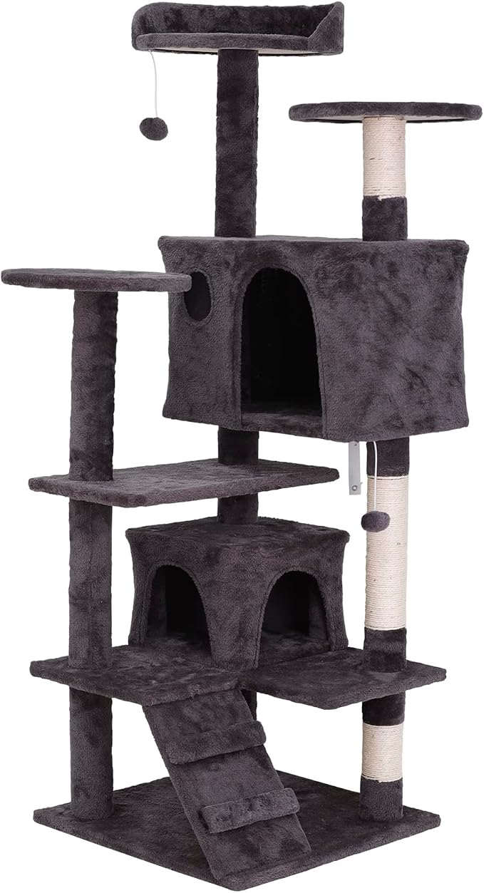 ZENY 54 Inch Cat Tree, Indoor Cat Tower Condo, Pet Cat Furniture - Image 9