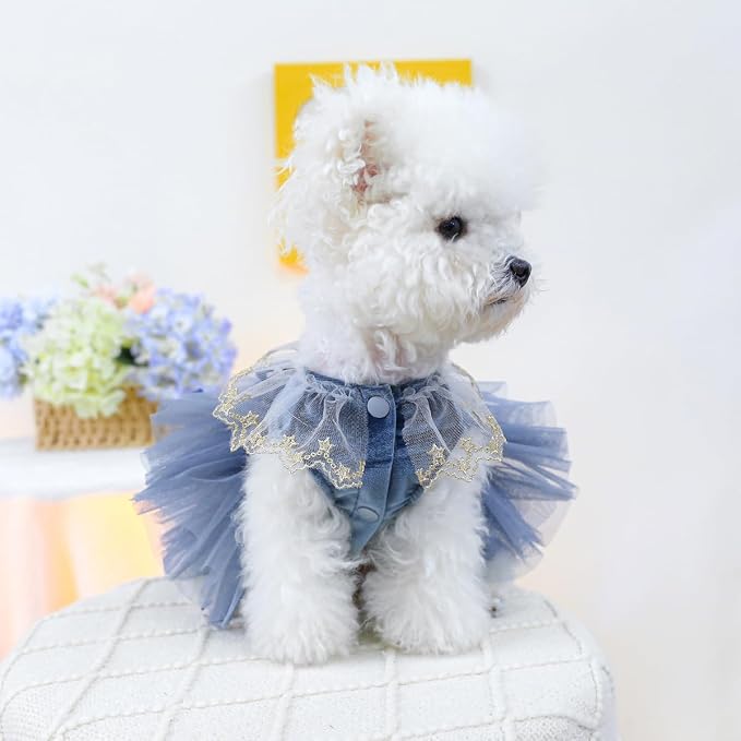 Fashion Sweet Puppy Dog Blingbling Princess Skirt Pet Dog Lace Cake Camisole - Image 5