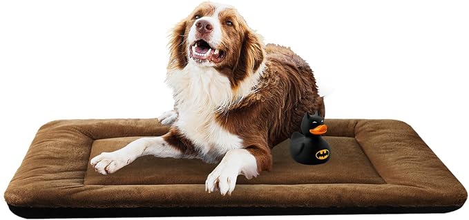 Dog Beds Crate Pad for Dogs Ultra Soft Dog Crate Bed Washable & Anti-Slip by VERZEY