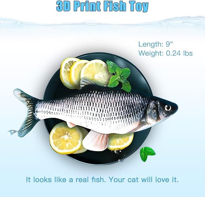 TOOGE 2 Pack 9" Floppy Fish Cat Toys - Image 4