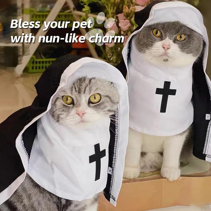 MANON ROSA Cat Costume Nun Dress- Funny Halloween Cloak Outfit - Image 5