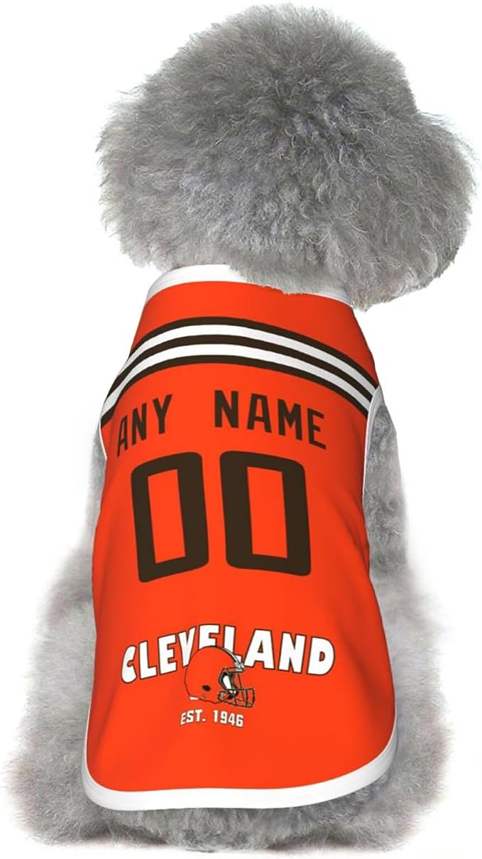 Cleveland Dog Clothes Jersey Pet Jersey Customized Any Name & Number S-5XL - Image 2