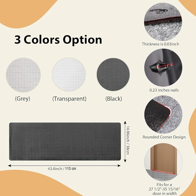 Carpet Protector for Pets Cat Carpet Protector for Doorway, Anti Scratch Under - Image 2