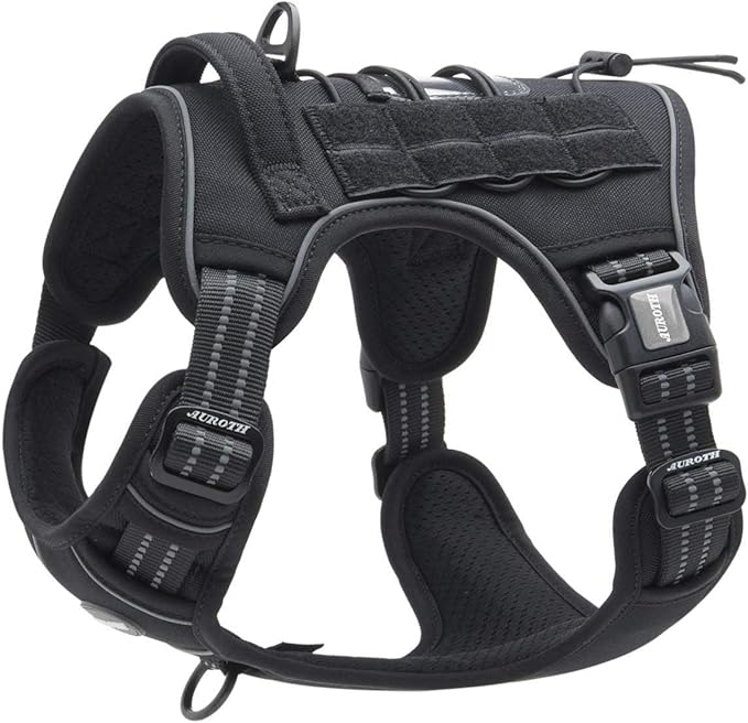Auroth Tactical Dog Harness for Small Medium Dogs No Pull Adjustable Pet by AurothPets