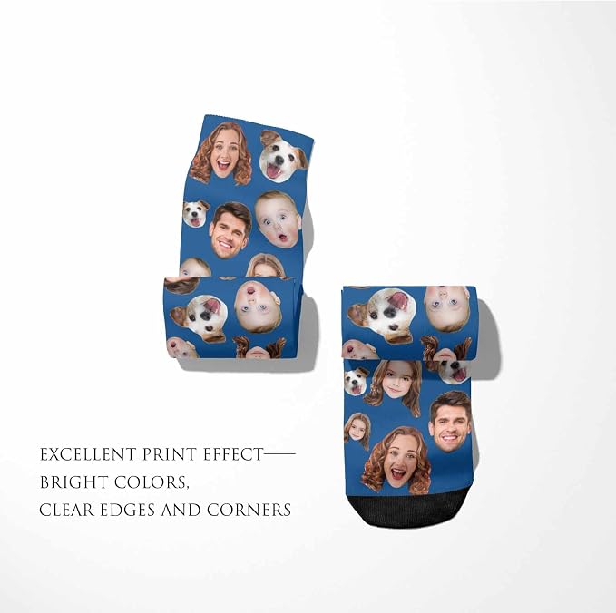 Artsadd Custom Face Socks for Women Men Cat Dog Lovers, Customized Unisex Funny - Image 5