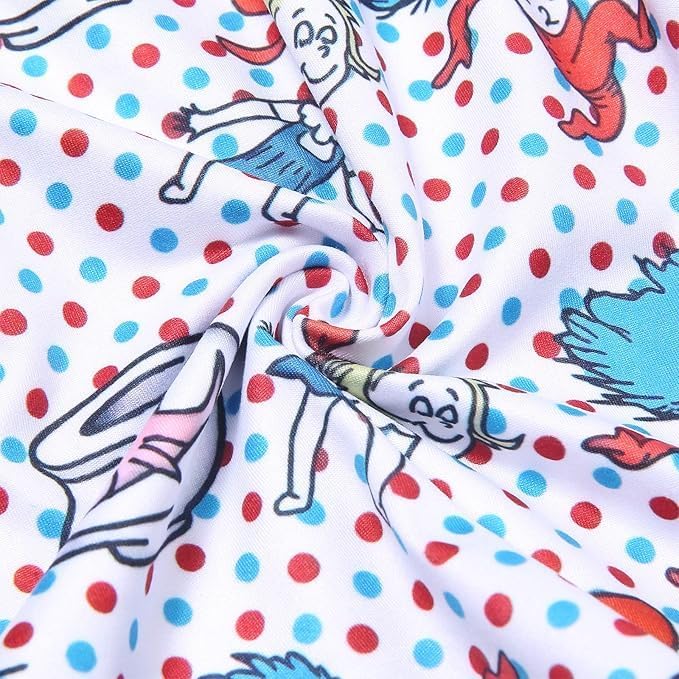 Baby Girls Spring Summer Cat in The Hat Dress Girls Flutter Sleeve Boutique - Image 4