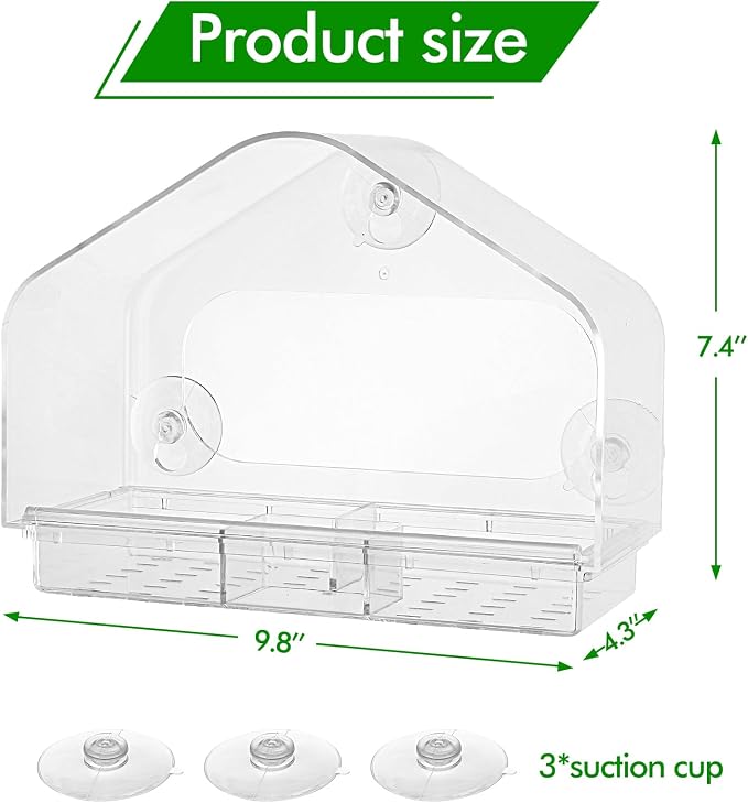 Outdoor Window Bird Feeder for Cats Viewing - Image 7