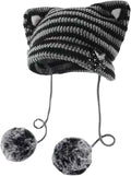Y2k Beanie Cat Ear Gyaru Acubi Devil Crochet Hats Cute Kawaii Star Grunge by Sumleno