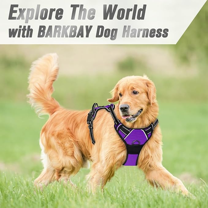 BARKBAY No Pull Dog Harness Front Clip Heavy Duty Reflective Easy Control Handle - Image 8