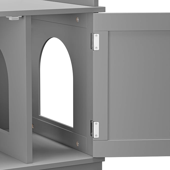 Zeny Cat Litter Box Enclosure Cabinet, Hidden Litter Box Furniture, Modern - Image 9